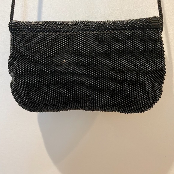 Vintage 80s Holiday Fair Black Beaded Handbag/Clutch - Picture 6 of 15